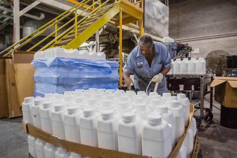 ‘Giving back’ to Sumter in the pandemic: Paint company Sumter Coatings produces hand sanitizer for c image